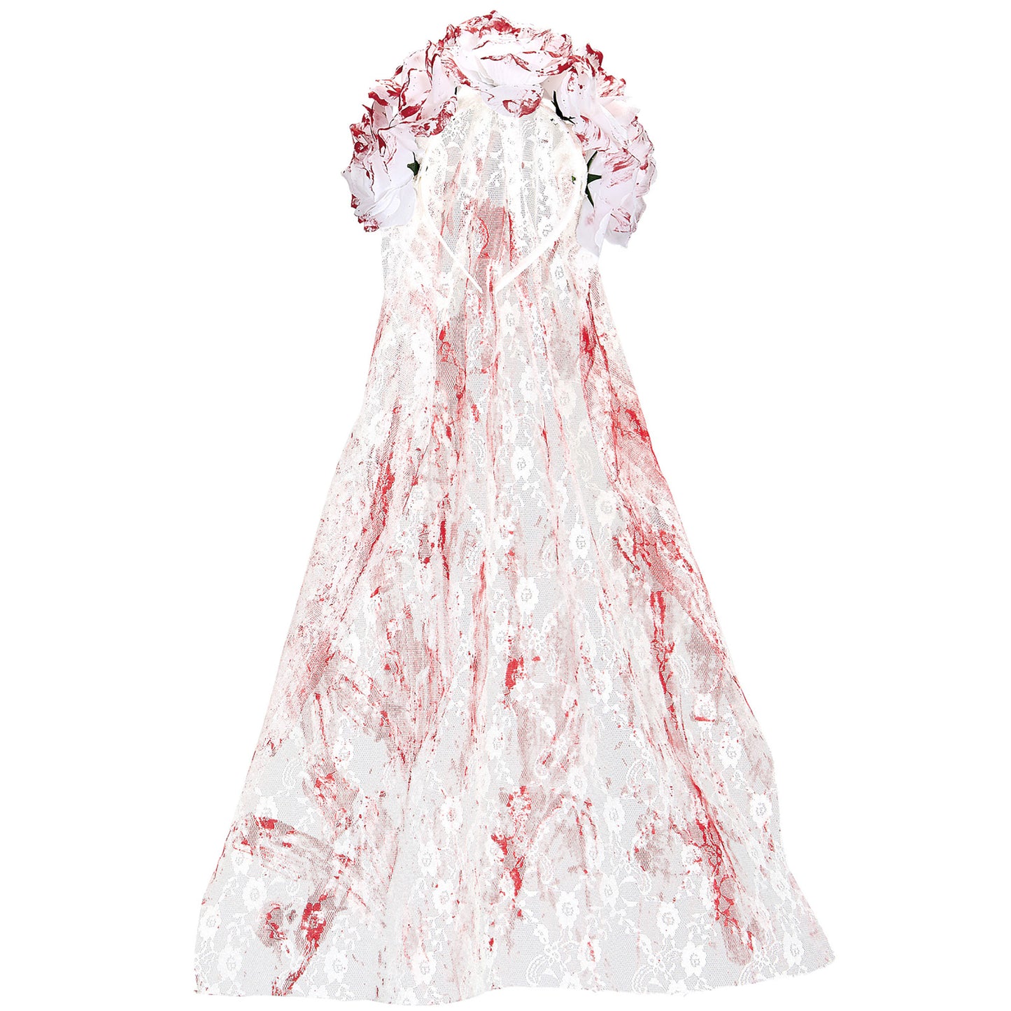 "BLUTIGER BRAUTSCHLEIER MIT ROSEN" – Detailansicht