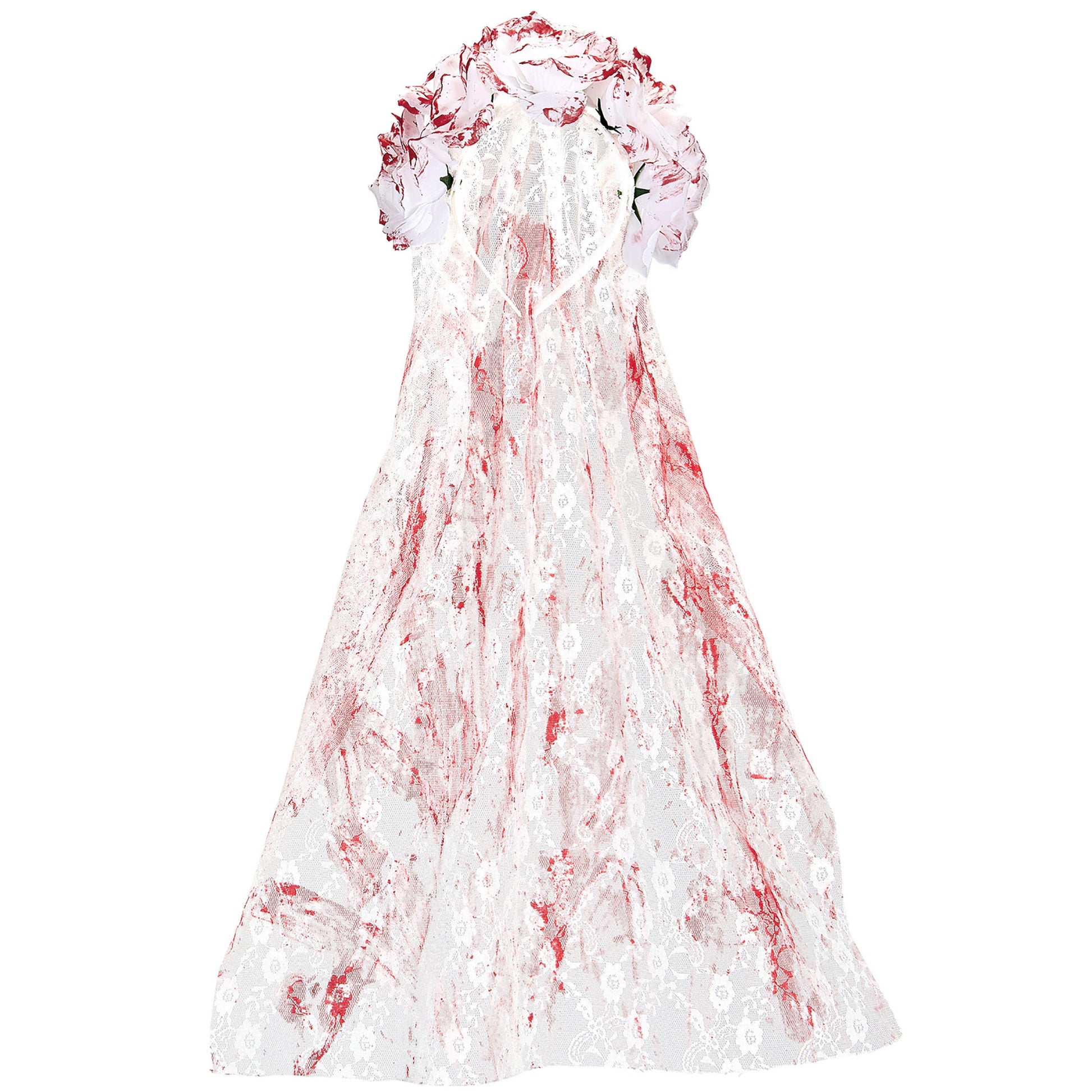 "BLUTIGER BRAUTSCHLEIER MIT ROSEN" – Detailansicht