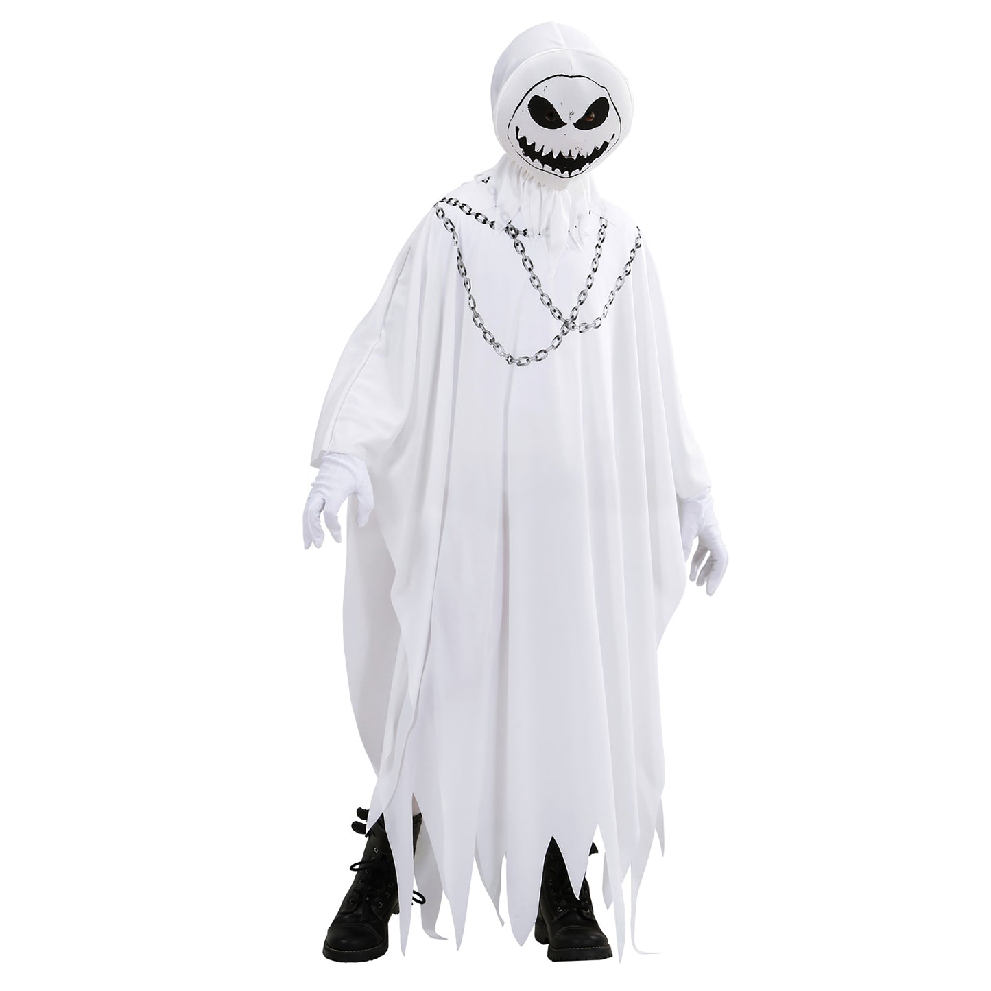 "BÖSARTIGER GEIST" (Umhang, Maske mit Kapuze) – Vorderansicht