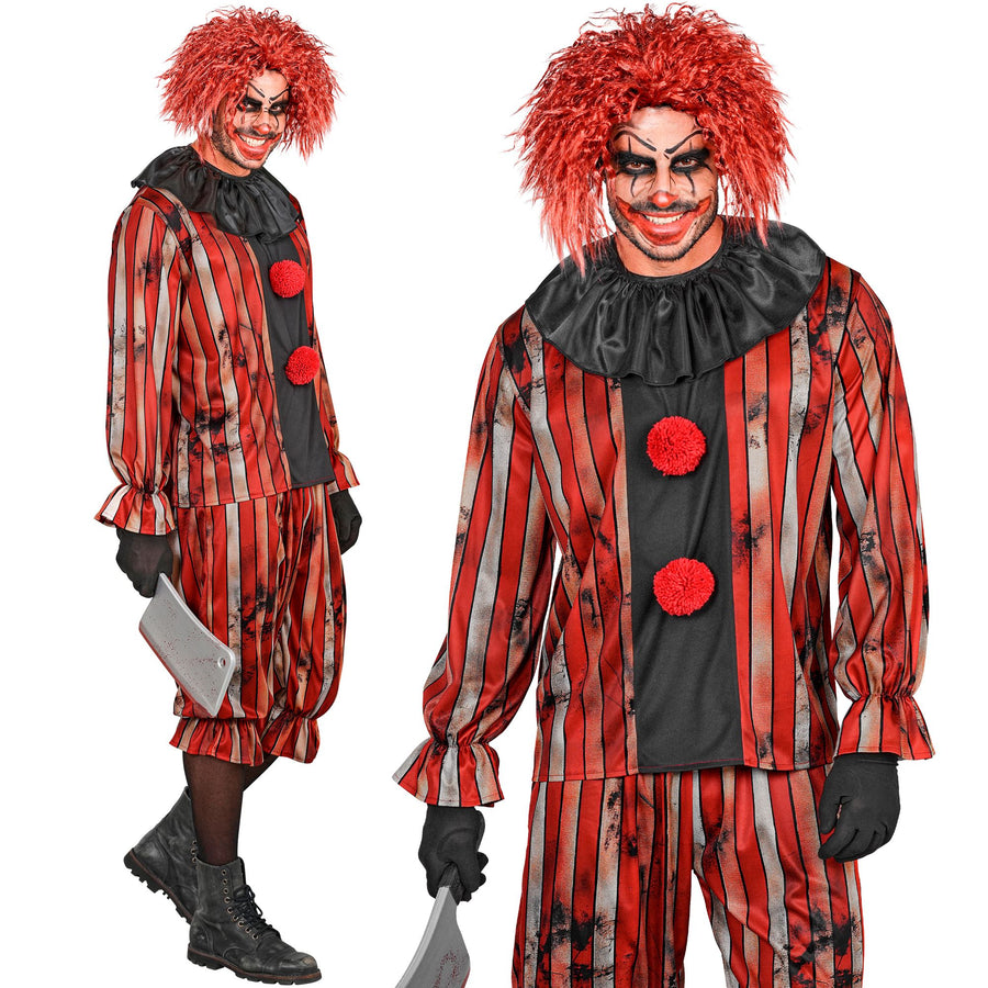 "BÖSER CLOWN" (Oberteil mit Kragen, Hosen) – Vorderansicht