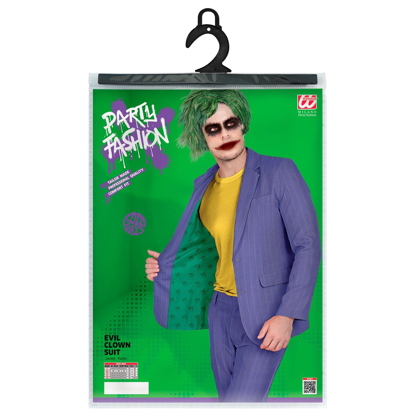 "BÖSER CLOWN PARTY FASHION ANZUG" (Jackett, Hose) – Ansicht 5