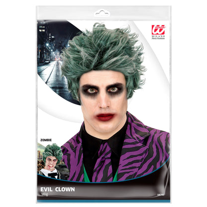 "BÖSER CLOWN PERÜCKE" in Polybag – Detailansicht