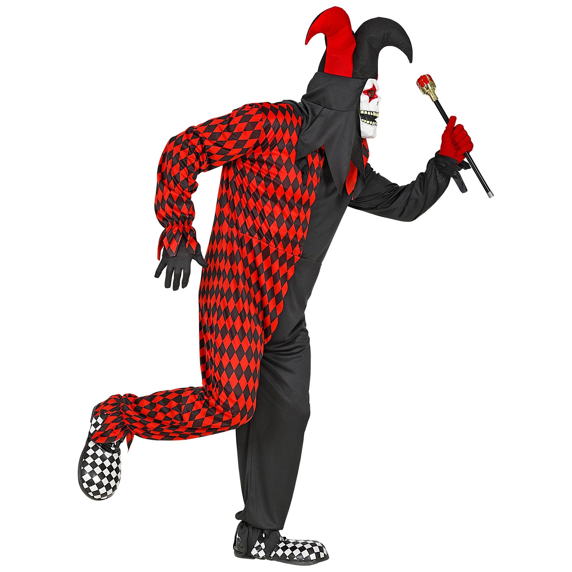 "BÖSER HARLEKIN" (Overall, Maske mit Kapuze und Hut) – Ansicht 3