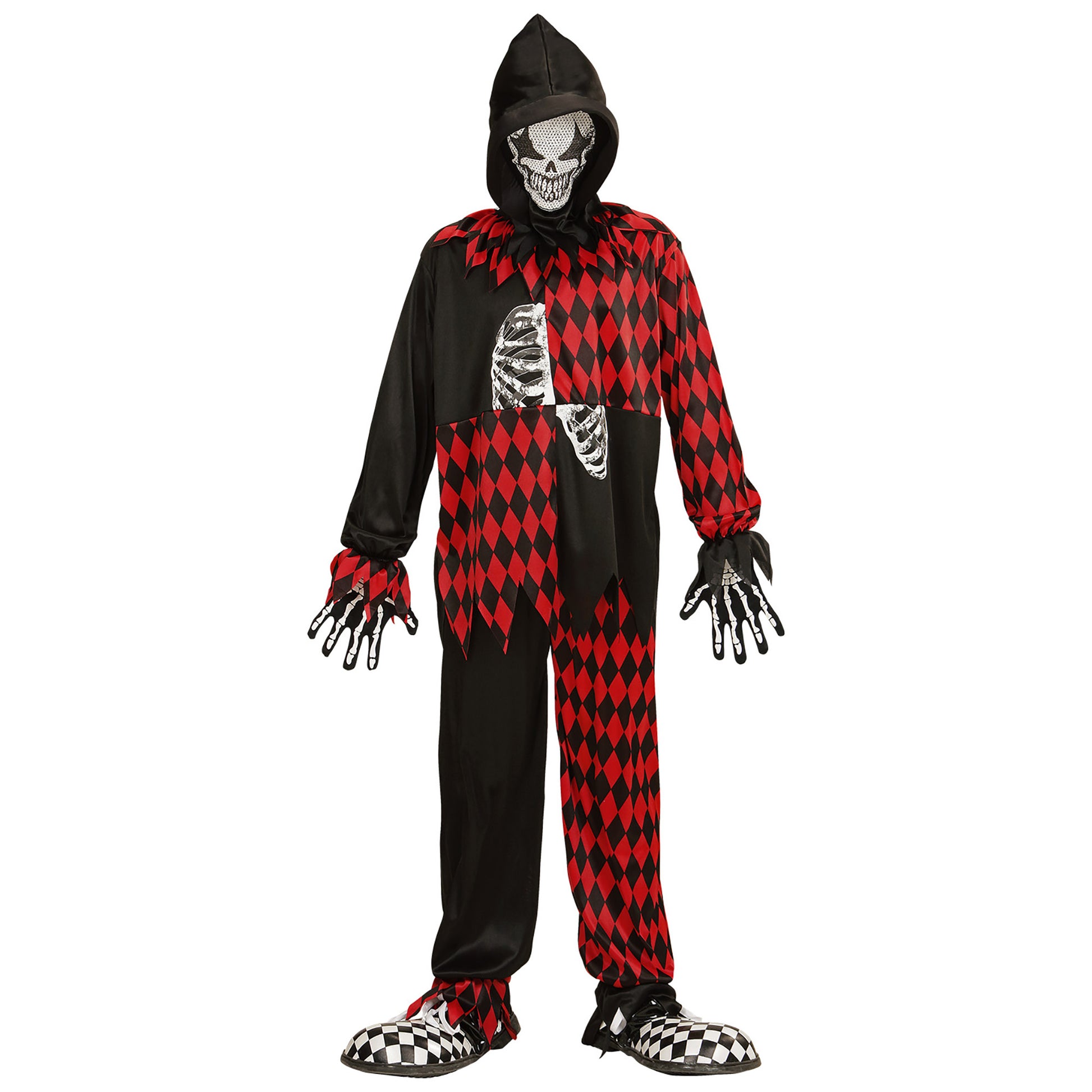 "BÖSER HOFNARR" (Oberteil, Hose, Maske mit Kapuze) – Ansicht 3
