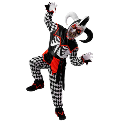 "BÖSER JESTER" (Oberteil, Hose, Gürtel, Maske, Hut) – Ansicht 3