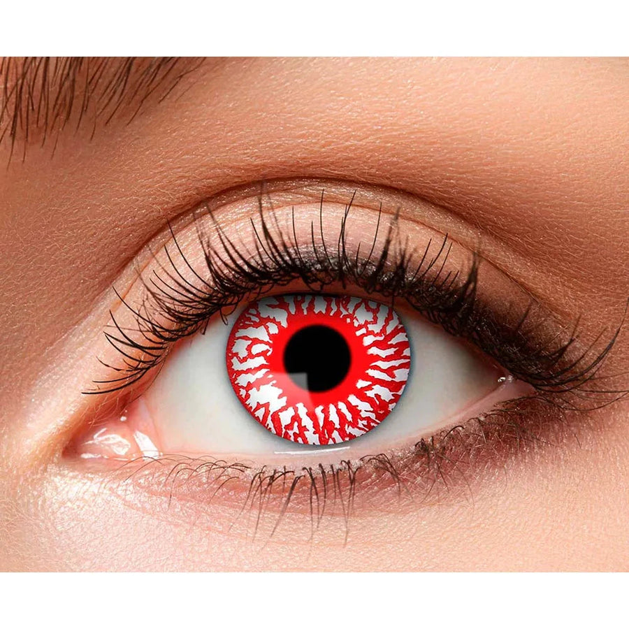 Boland Halloween Rote Blood Burst Kontaktlinsen – Wochenlinsen Plano - Fasnacht24.ch