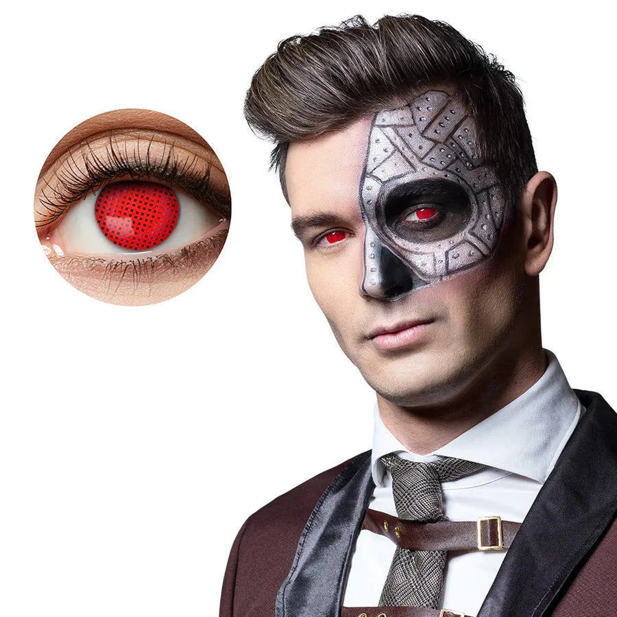 Boland Cyborg 1-Wochen Kontaktlinsen – Sci-Fi Print, Wiederverwendbar - Fasnacht24.ch