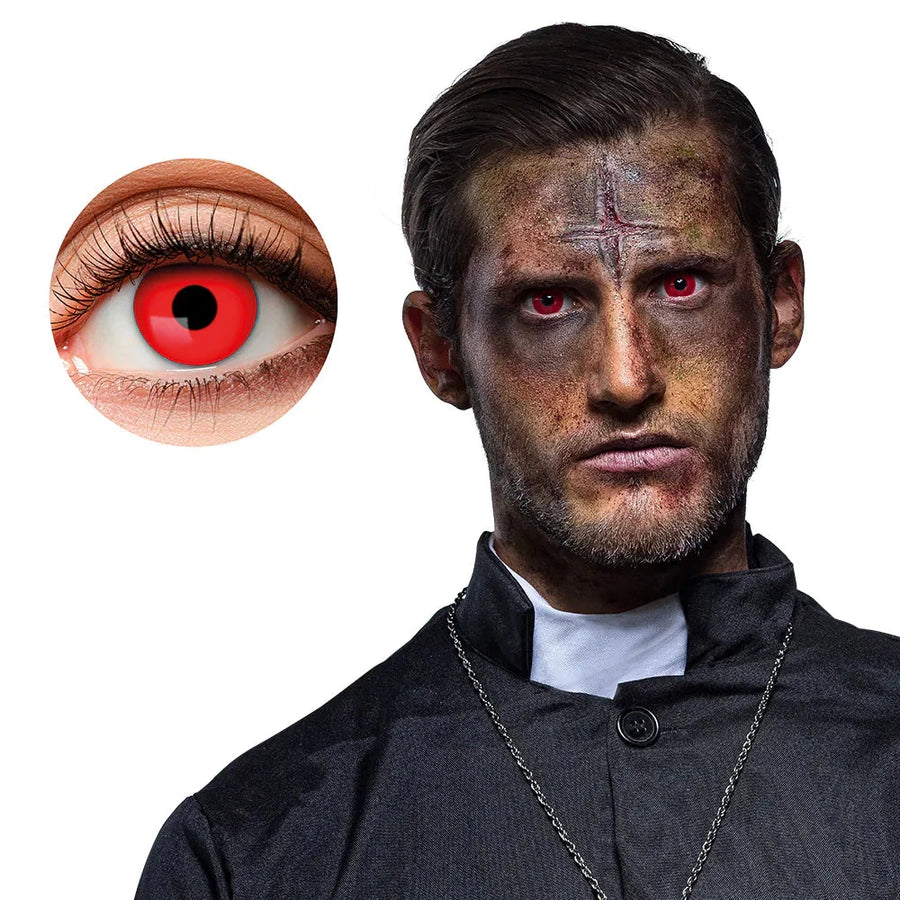 Halloween Kontaktlinsen Devil Priest 7-Tage Wiederverwendbar | Boland - Fasnacht24.ch