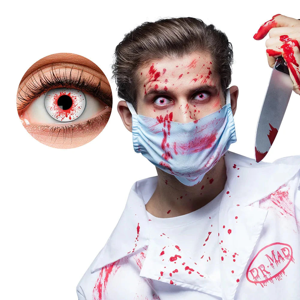 Boland Dr. Killer 7-Tage Kontaktlinsen in undurchsichtigem Design für Cosplay und Halloween
