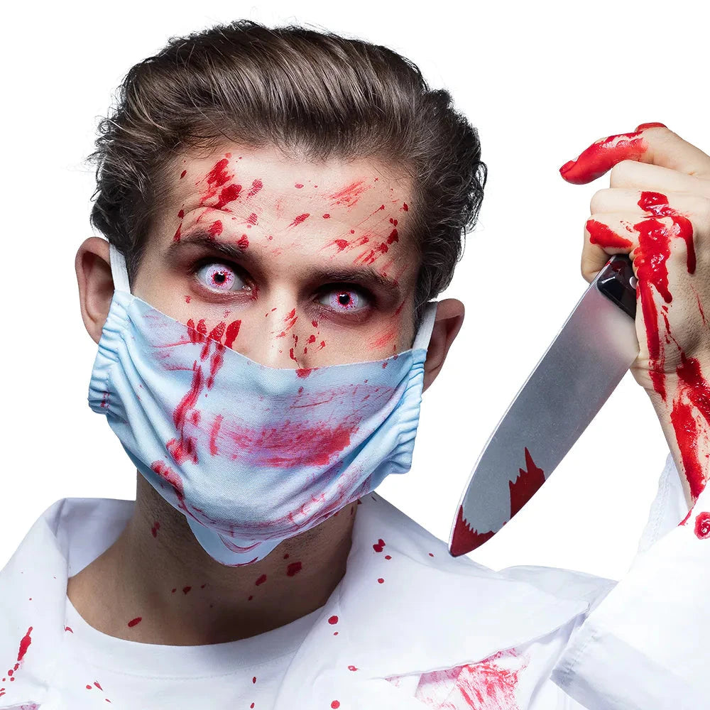 Boland Dr. Killer Kontaktlinsen, undurchsichtig, schwarz-weiß, für 7 Tage, Cosplay und Halloween.