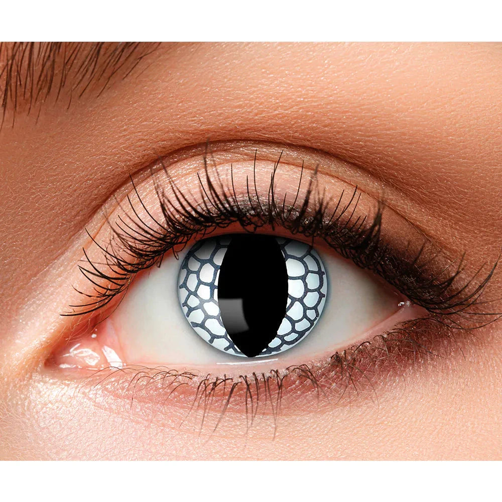 Boland Dragon Kontaktlinsen in Schwarz mit lebhaftem Drachen-Effekt für Karneval und Partys.
