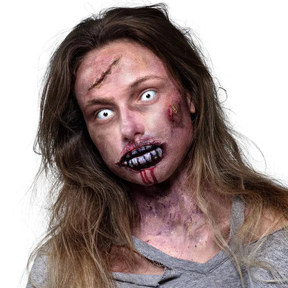 Zombie Kontaktlinsen – Creepy Weiß Wochenlinsen - Fasnacht24.ch