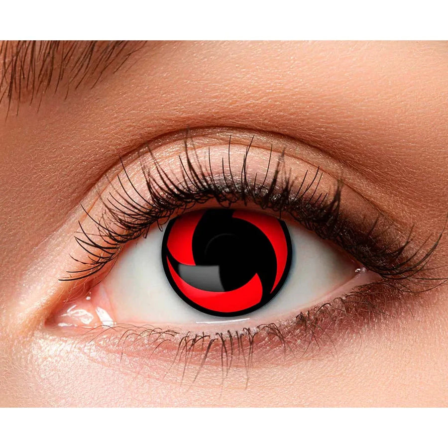 Boland Mangekyou Kontaktlinsen – Rot-Schwarz 1-Woche Cosplay Linsen - Fasnacht24.ch