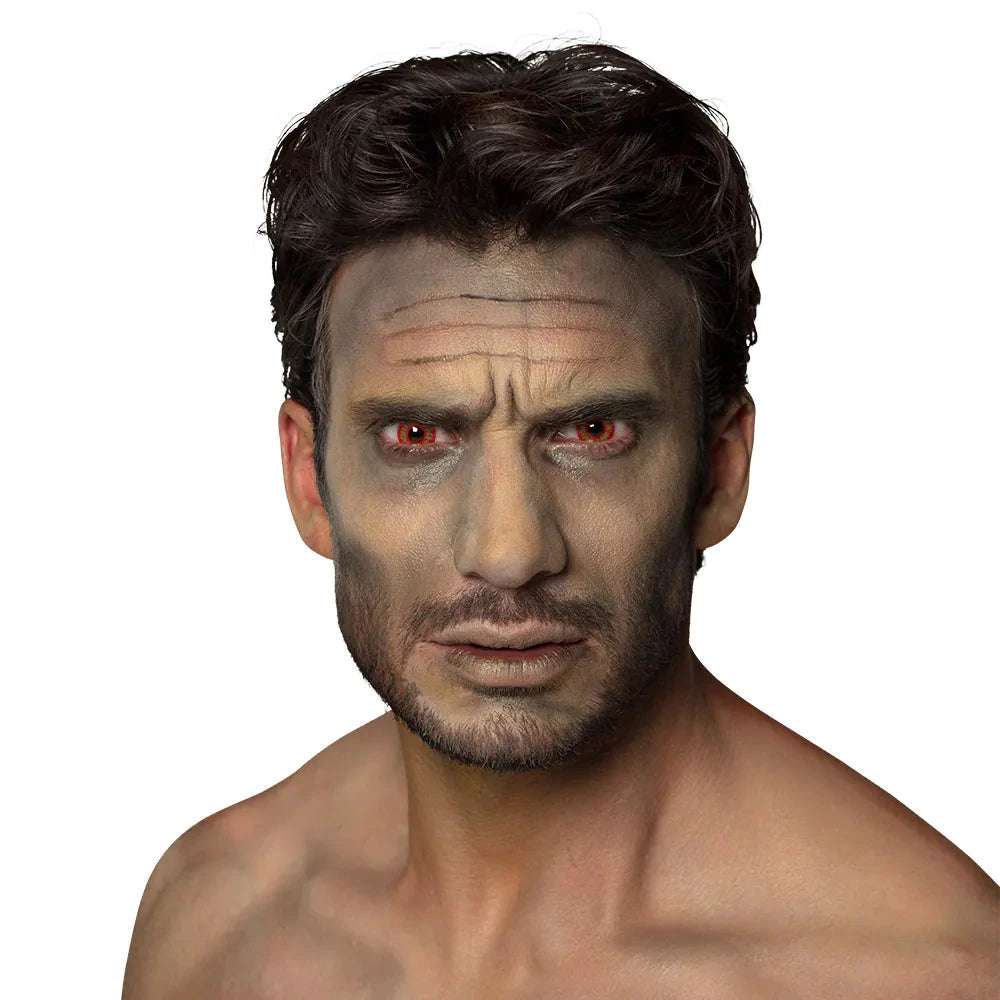 Grüne, blickdichte Ork-Kontaktlinsen für 7 Tage, ideal für Cosplay und Kostüme.