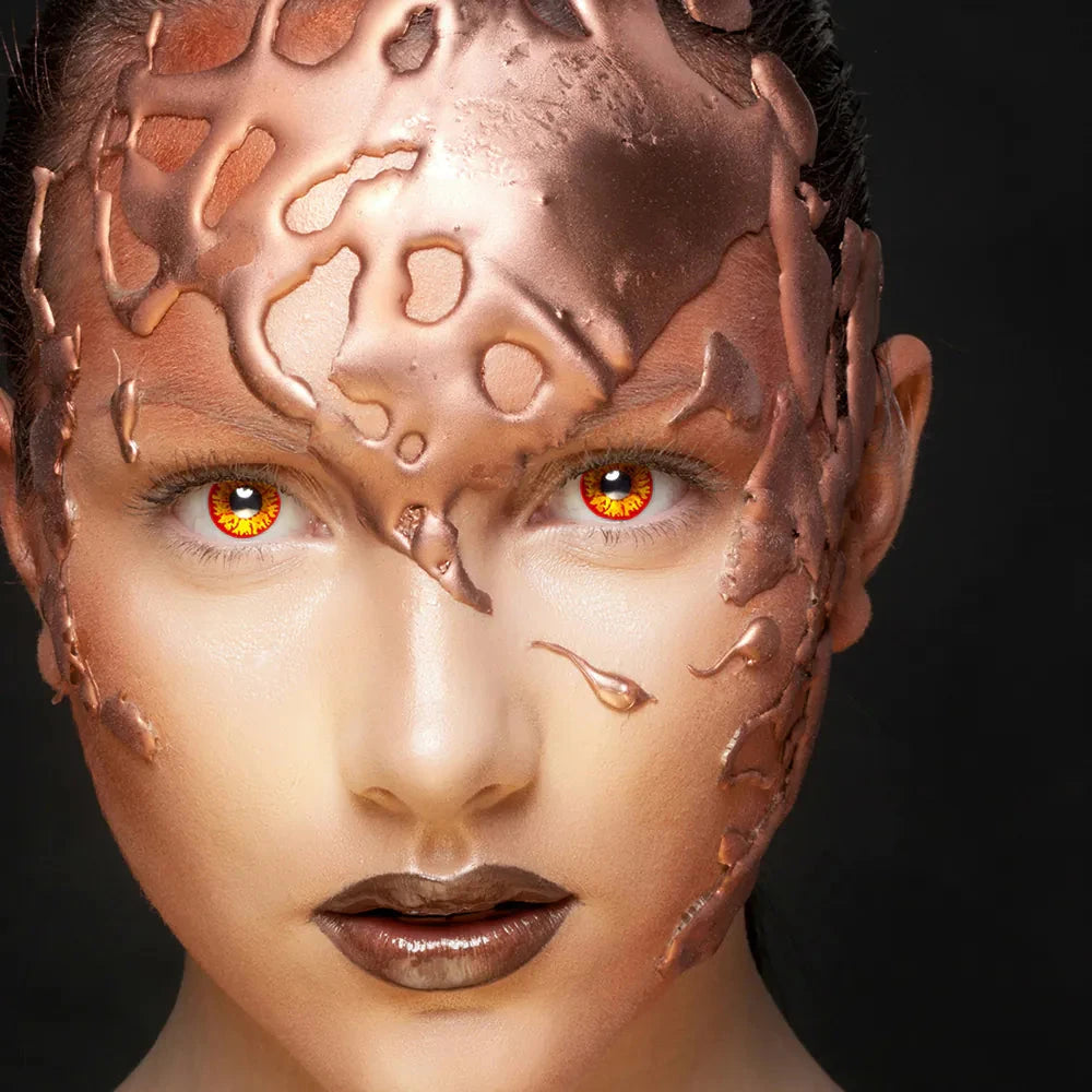 Grüne, undurchsichtige Ork-Kontaktlinsen für Cosplay, 7 Tage wiederverwendbar, rund und auffällig.