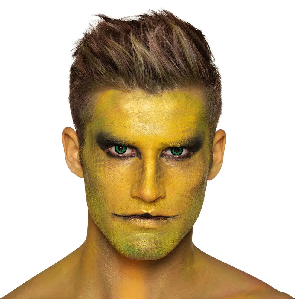 Reptil Kontaktlinsen Boland – Grün Schwarz, 1 Woche Wiederverwendbar - Fasnacht24.ch