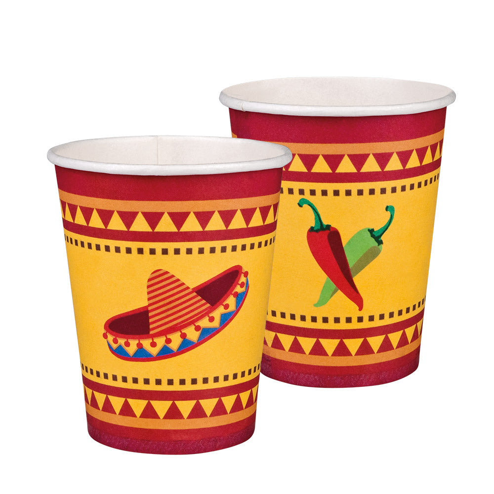 Papierbecher Boland Mexico 210ml – Packung mit 10 Stück - Fasnacht24.ch