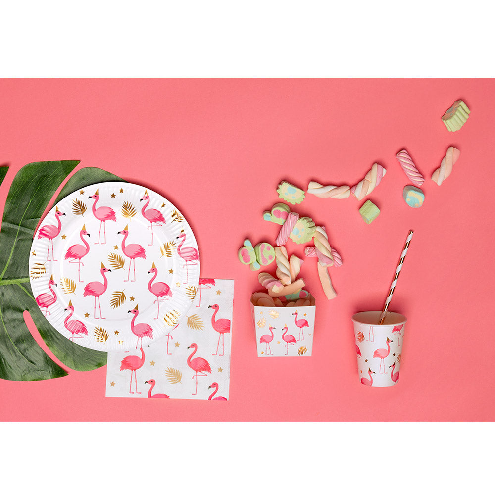 Flamingo Papierteller 10er Pack 23cm – Boland Umweltfreundlich – Detailansicht