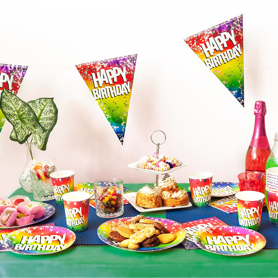Happy Birthday Papierteller 18cm Boland 10er Pack Einweg Partygeschirr Fasnacht24.ch – Detailansicht