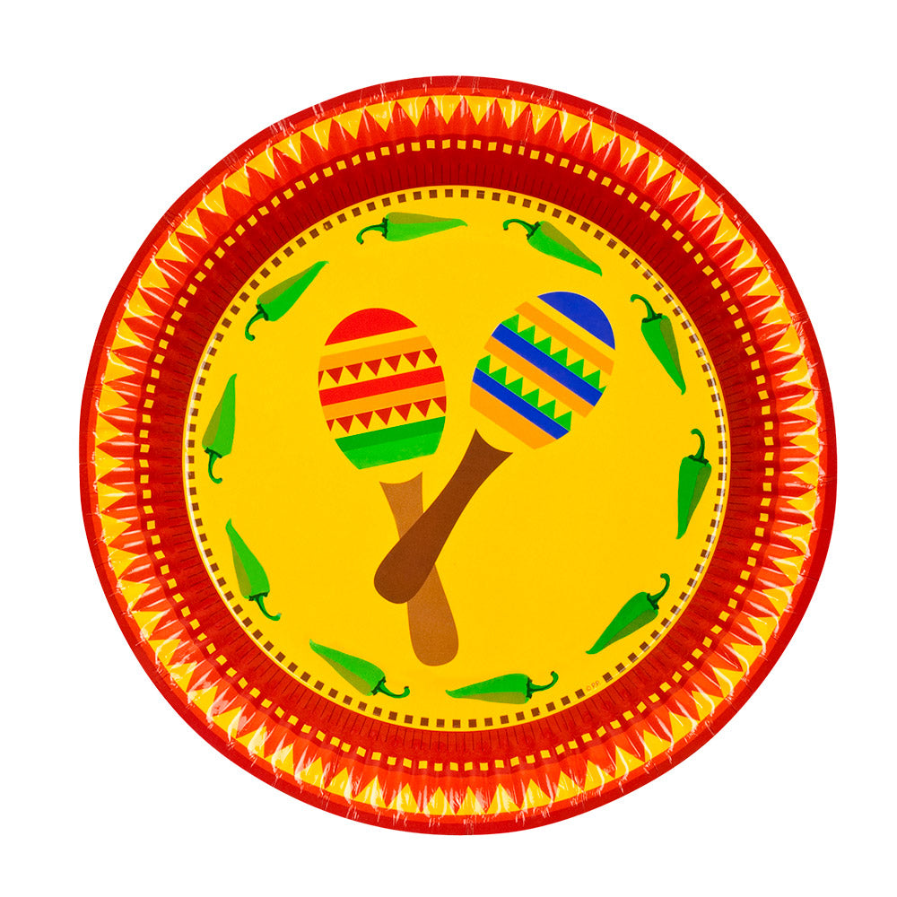 Boland Mexiko Papierteller – 10er Pack, 23cm, Schwerlast - Fasnacht24.ch