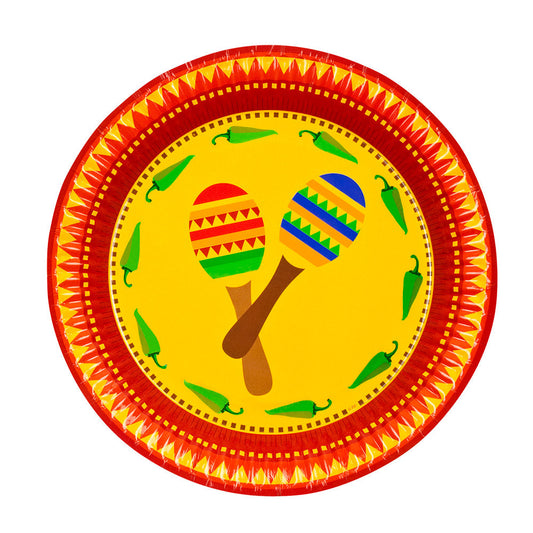 Boland Mexiko Papierteller – 10er Pack, 23cm, Schwerlast - Fasnacht24.ch