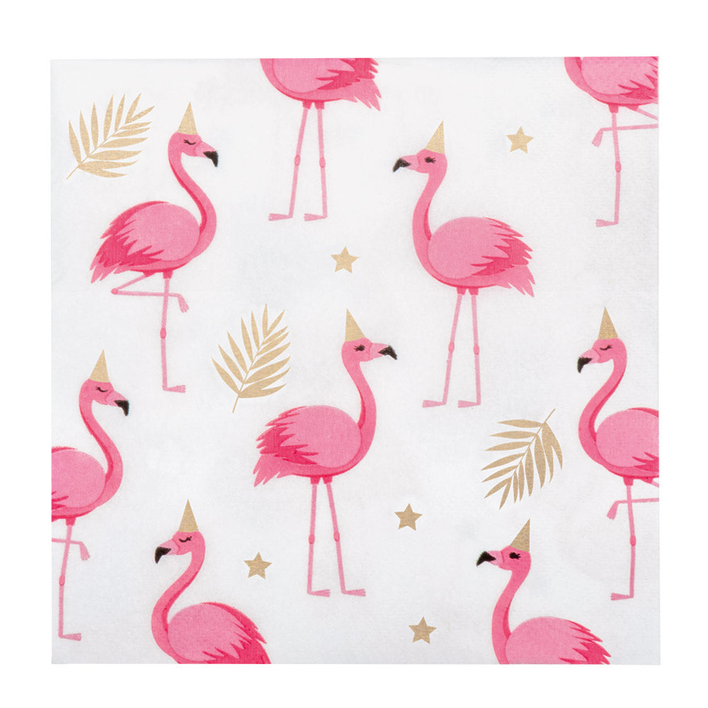 Boland Flamingo Papierservietten 33x33 cm – 20 Stück, 3-lagig - Fasnacht24.ch