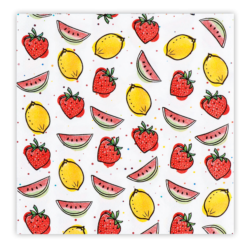 Fruit Papierservietten 33x33 cm – Boland 20 Stück – Kompostierbar - Fasnacht24.ch