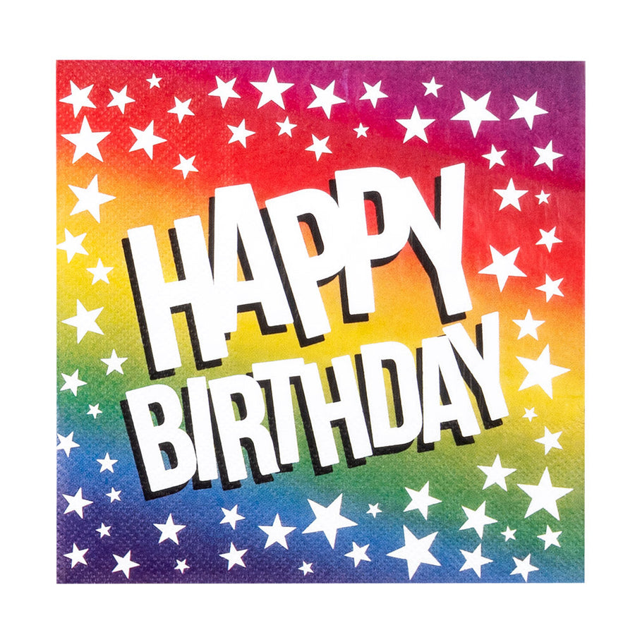Boland Happy Birthday Papierservietten 20er Pack 33 x 33 cm - Fasnacht24.ch – Produktansicht