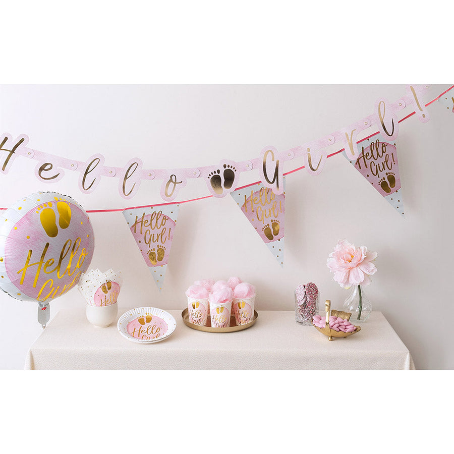 Boland Hello Girl! Papierservietten – 20er Pack, 33x33 cm, Pink – Detailansicht