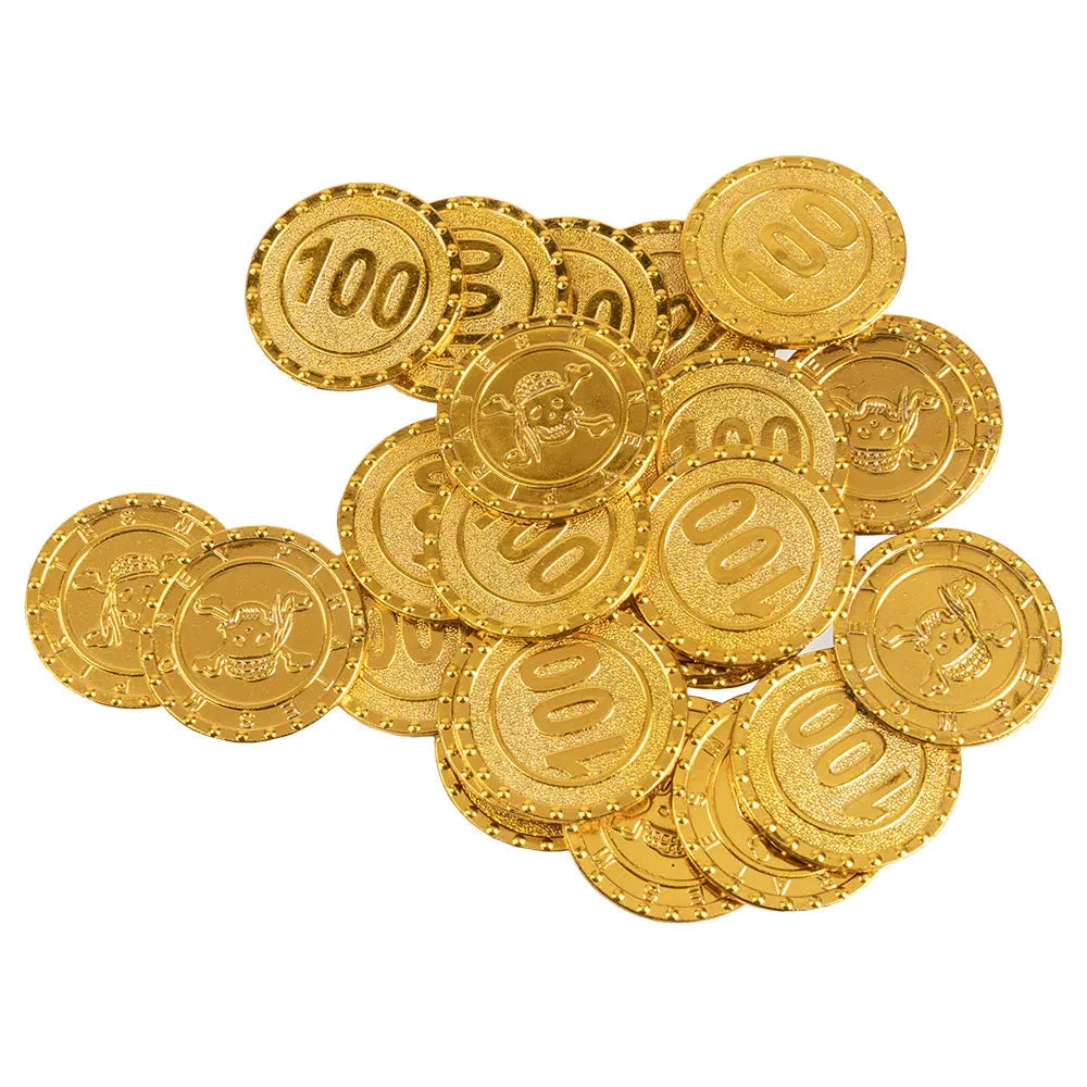 Boland Goldene Piraten Münzen – 24 Stück Metall Für Schatzsuche - Fasnacht24.ch