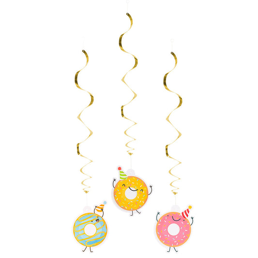 Donut Hängedekoration – Boland 3er Set Assortierte Dekorative Swirls 85 cm - Fasnacht24.ch