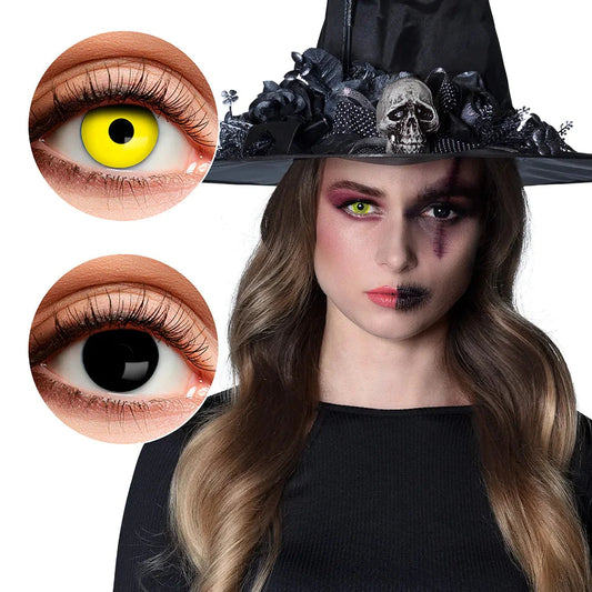 Zweifarbige Boland Crazy Witch Kontaktlinsen mit jagged Irisdruck in Schwarz und Rot