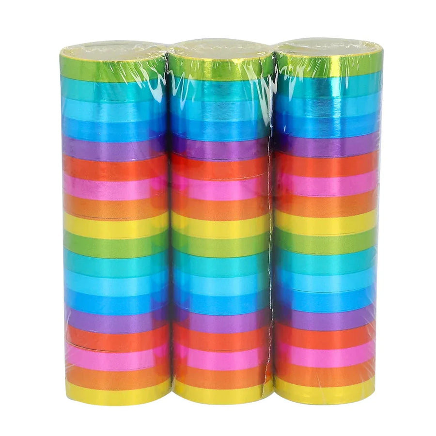 Rainbow Pride Luftschlangen – 3 Rollen 4m Bunt | Boland Party Deko - Fasnacht24.ch