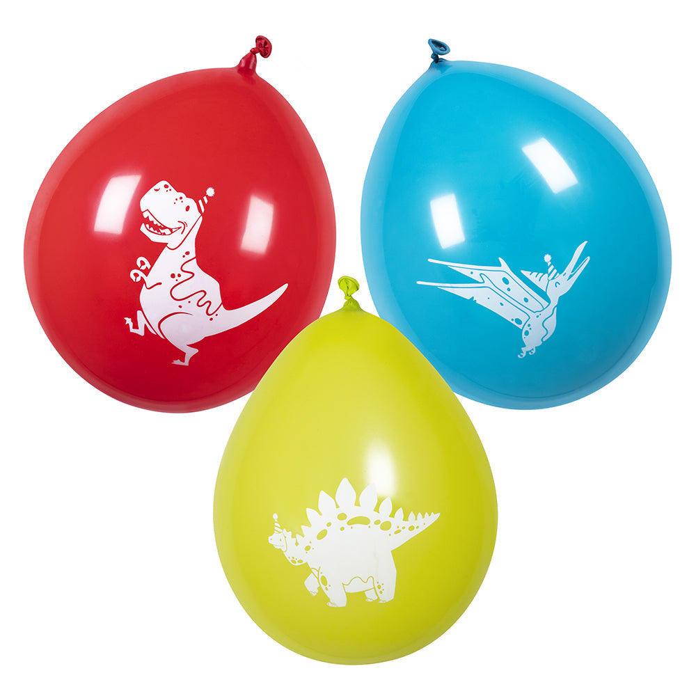 Dino Latex Partyballons 6er Set – Boland 25cm Biologisch Abbaubar - Fasnacht24.ch