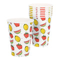 Boland 8 Obst Pappbecher 210ml – Bunte Einweg Partybecher - Fasnacht24.ch – Produktansicht