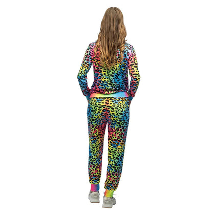 Boland Damen Neon Leopard Jogginganzug – UV-Reaktiv 80er Tracksuit - Fasnacht24.ch