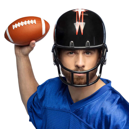 Realistischer Mini American Football in Braun, 12x20 cm, ideal für Kostüme und Partys.