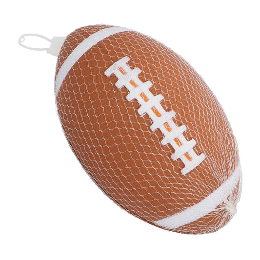 Kleiner realistischer American Football in Braun mit weißen Nähten als Party-Accessoire