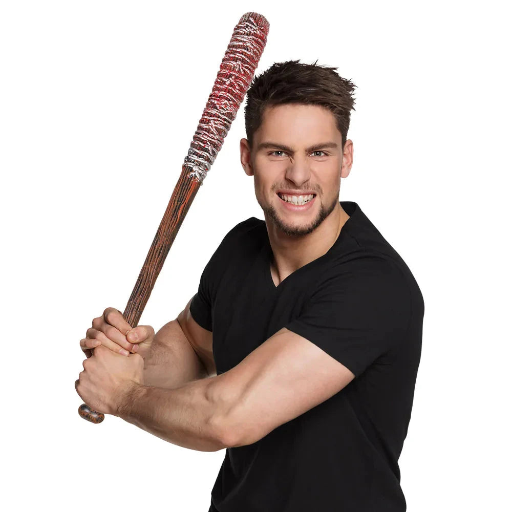 Schaumgummi-Baseballschläger Lucille in Braun, 61 cm lang, ideal für Cosplay und Kostüme.