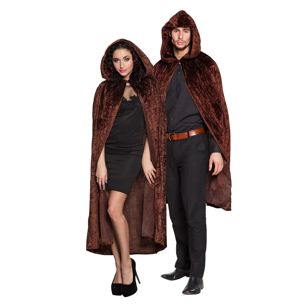 Hooded Cloak Boland – Braun Polyester Kostümumhang 170cm - Fasnacht24.ch