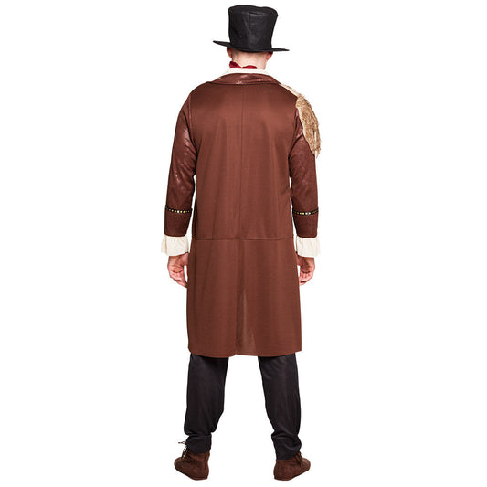 Steampunk Herren Kostüm – Boland Captain mit Brokat-Tailcoat & Gürtel - Fasnacht24.ch