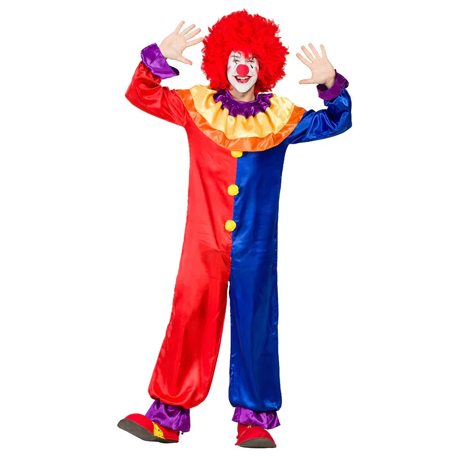 Clown Kostüm Herren Boland Zeppy – Bunter Gestreifter Jumpsuit - Fasnacht24.ch