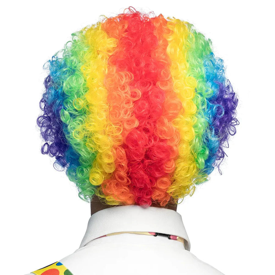 Clown Perücke Rainbow Curly – Bunte Afro Perücke für Erwachsene von Boland - Fasnacht24.ch