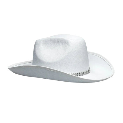Boland Weißer Cowboyhut Daisy Mit Strass – Festival & Karneval - Fasnacht24.ch