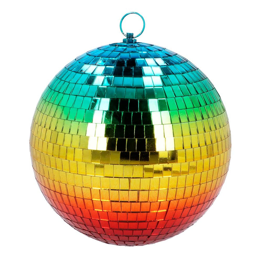 Boland Disco Spiegel Kugel 20 cm Regenbogen Party Dekoration