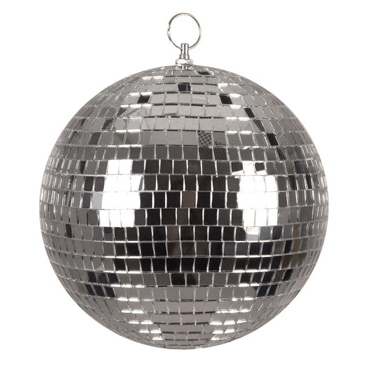Boland Silber Disco Spiegelkugel – 20 cm Glas-Mirror Ball - Fasnacht24.ch