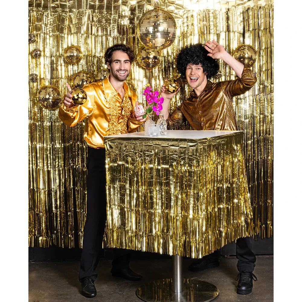 Goldener Disco Ball Trinkbecher mit Strohhalm, 600 ml, spiegelt Licht und sorgt für Glamour.