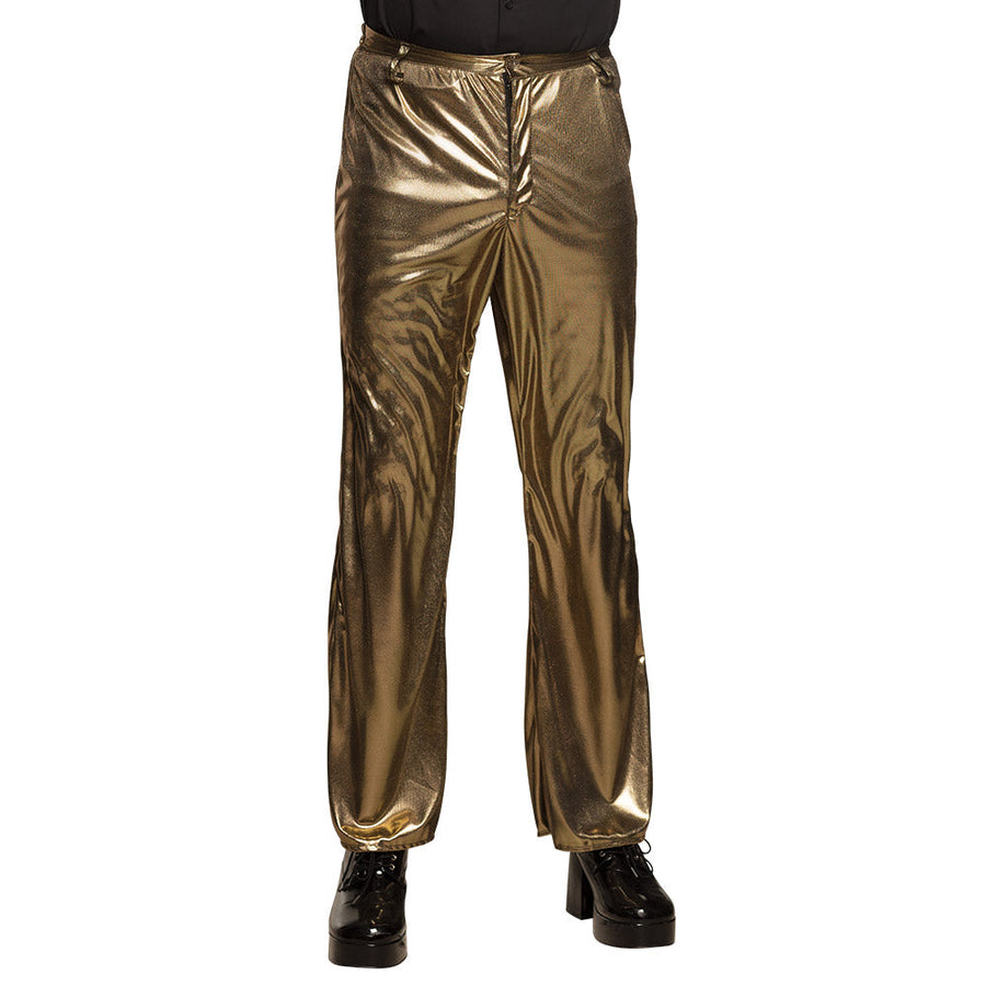 Disco-Hose Gold Boland Herren Slim Fit Metallic Stoff M/L – Detailansicht