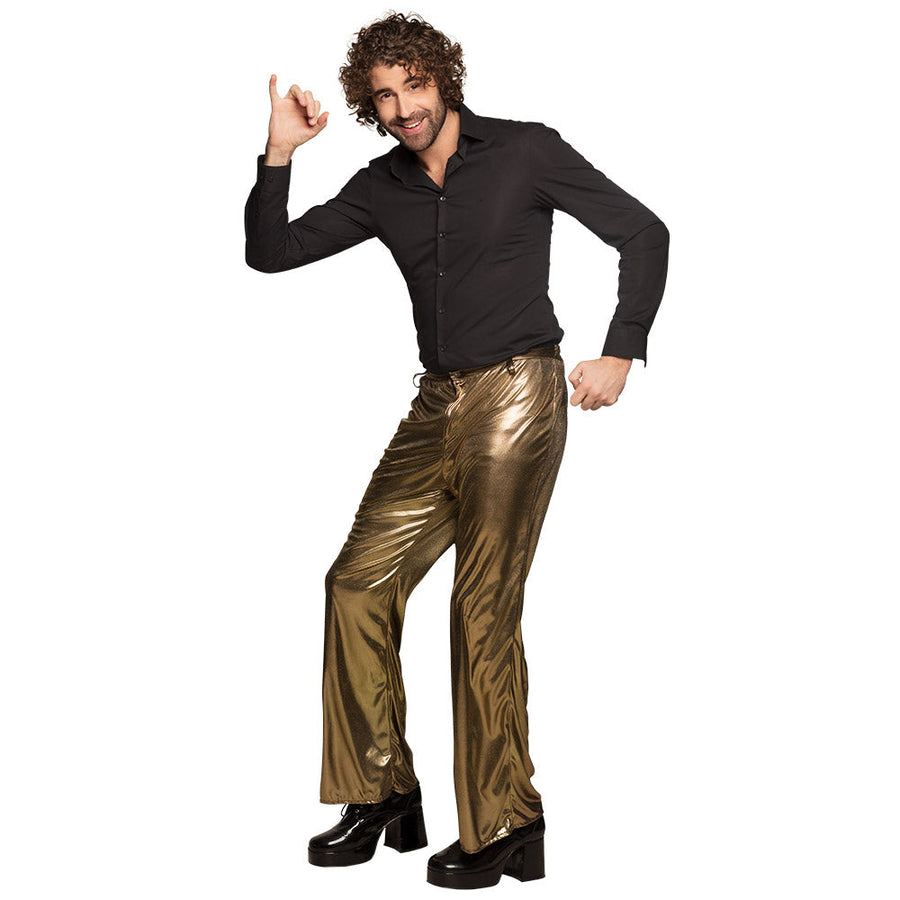 Disco-Hose Gold Boland Herren Slim Fit Metallic Stoff M/L – Produktansicht
