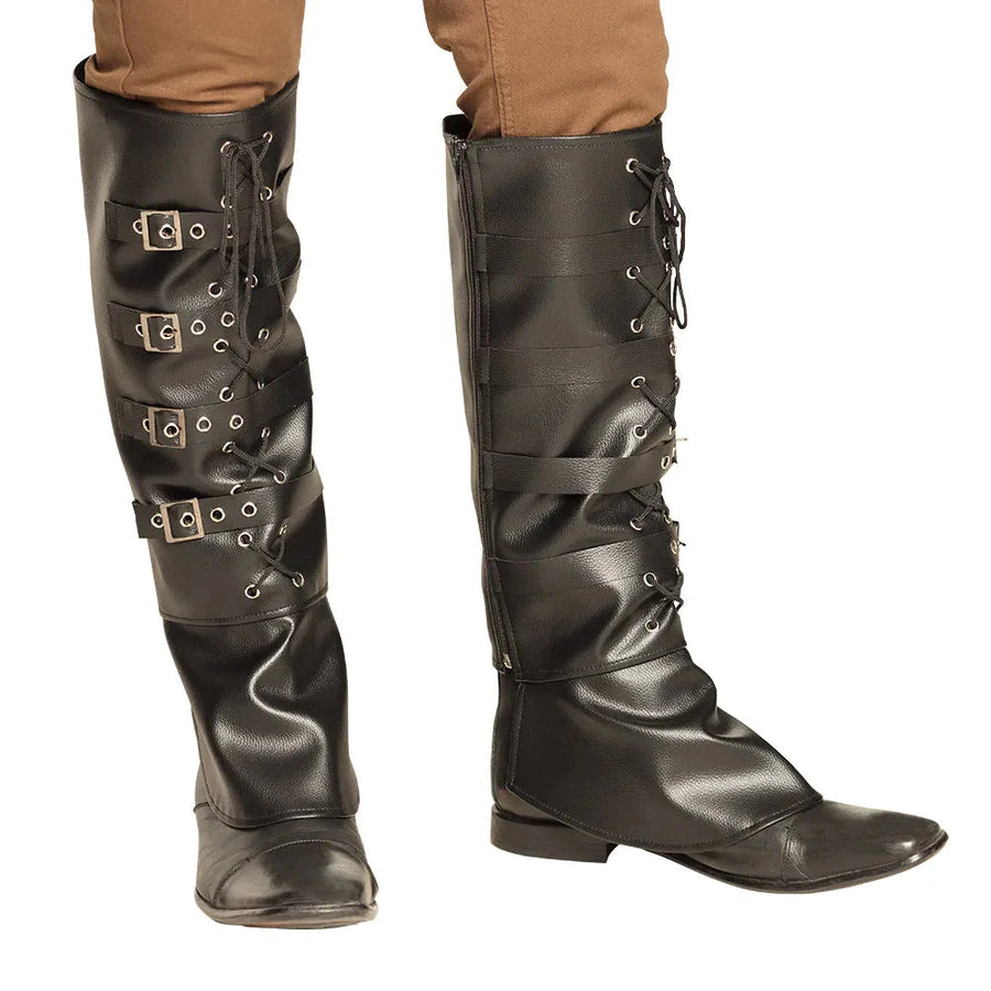 Boot Cuffs Schwarz – Boland Gunner Strick-Wärmer Für Stiefel - Fasnacht24.ch